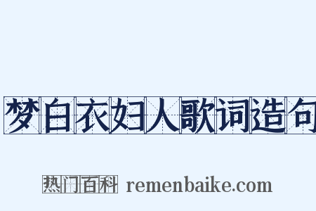 梦白衣妇人歌词造句是什么意思的图片